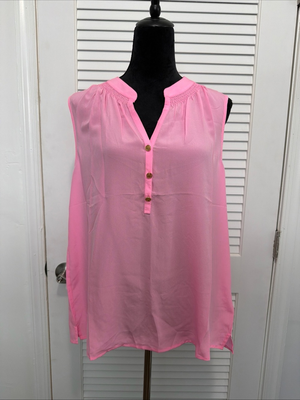 Lilly Pulitzer Sleeveless Silk Elsa Top - Rousseau Pink - Large - NWT